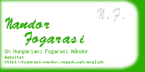 nandor fogarasi business card
